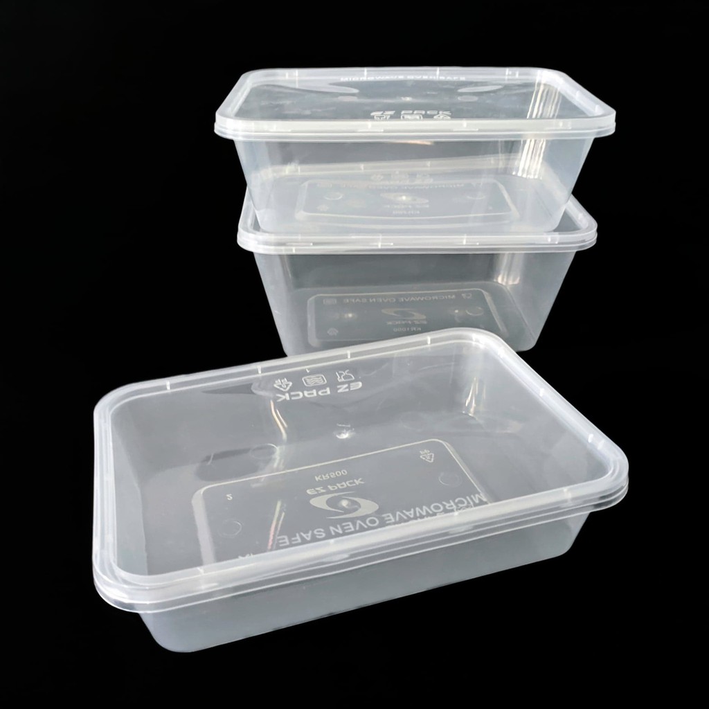 10 Pcs Microwaveable Food Box Plastic Lunch Box Meal Prep Containers Reusable Storage Tray